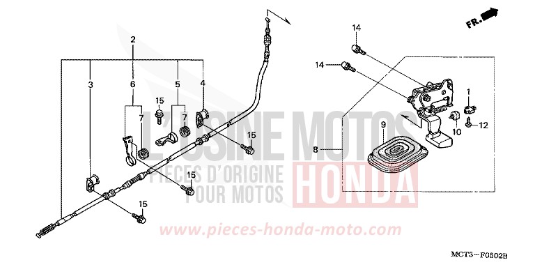 PARKING BRAKE for Silver Wing PEARL GREAT BLUE (PB262) from 2004